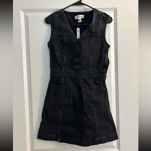 Madewell Black Denim Sleeveless Dress